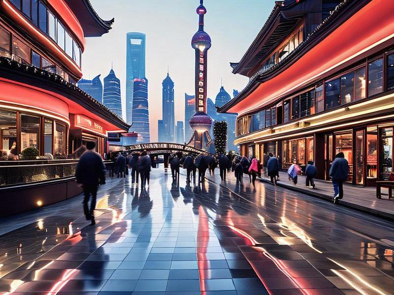 A Symphony of Lights Reflecting Shanghai's Entertainment Scene