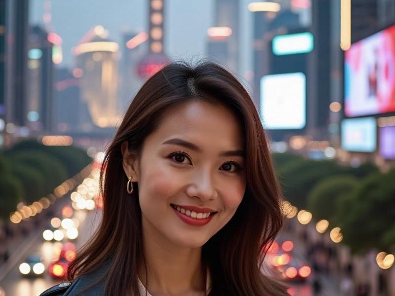 黄浦江畔的上海丽影