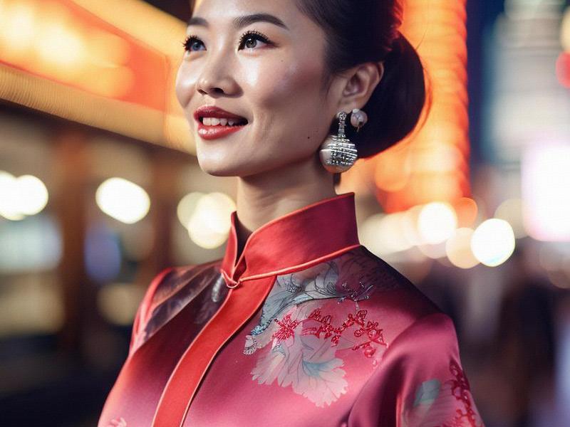 Shanghai Beauties in the City Light: A Glimpse into the Modern Elegance of the City's Women