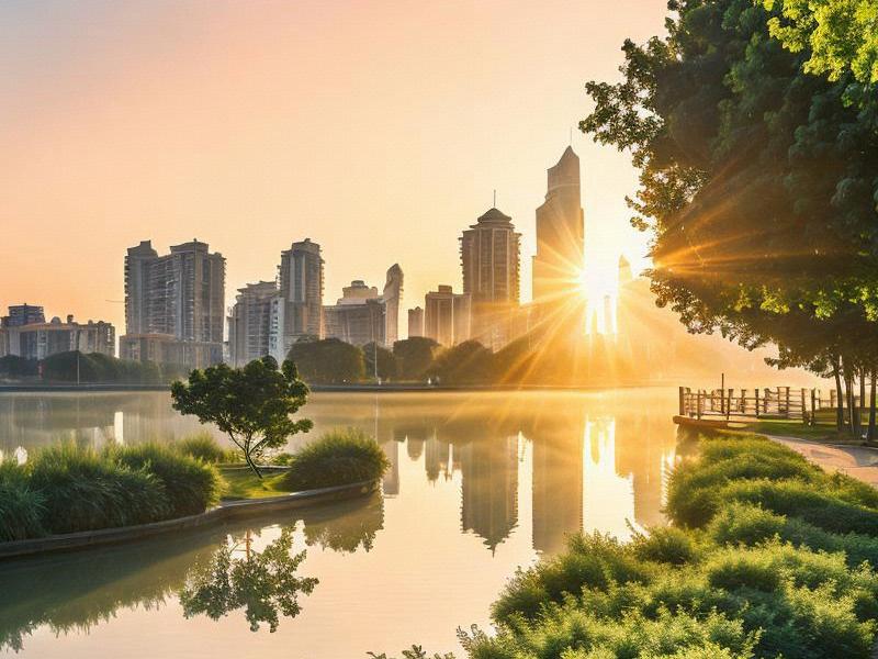 A Serene Morning at Fengchenggang Waterfront Park: A Visual Feast of Natural Beauty